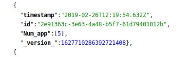 Campos colección Solr: timestamp Num_app id version