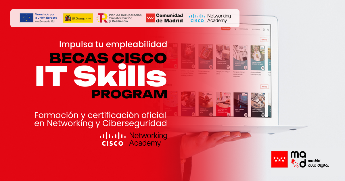 becas-cisco-it-skills-program-comunidad-madrid-empleabilidad-digital